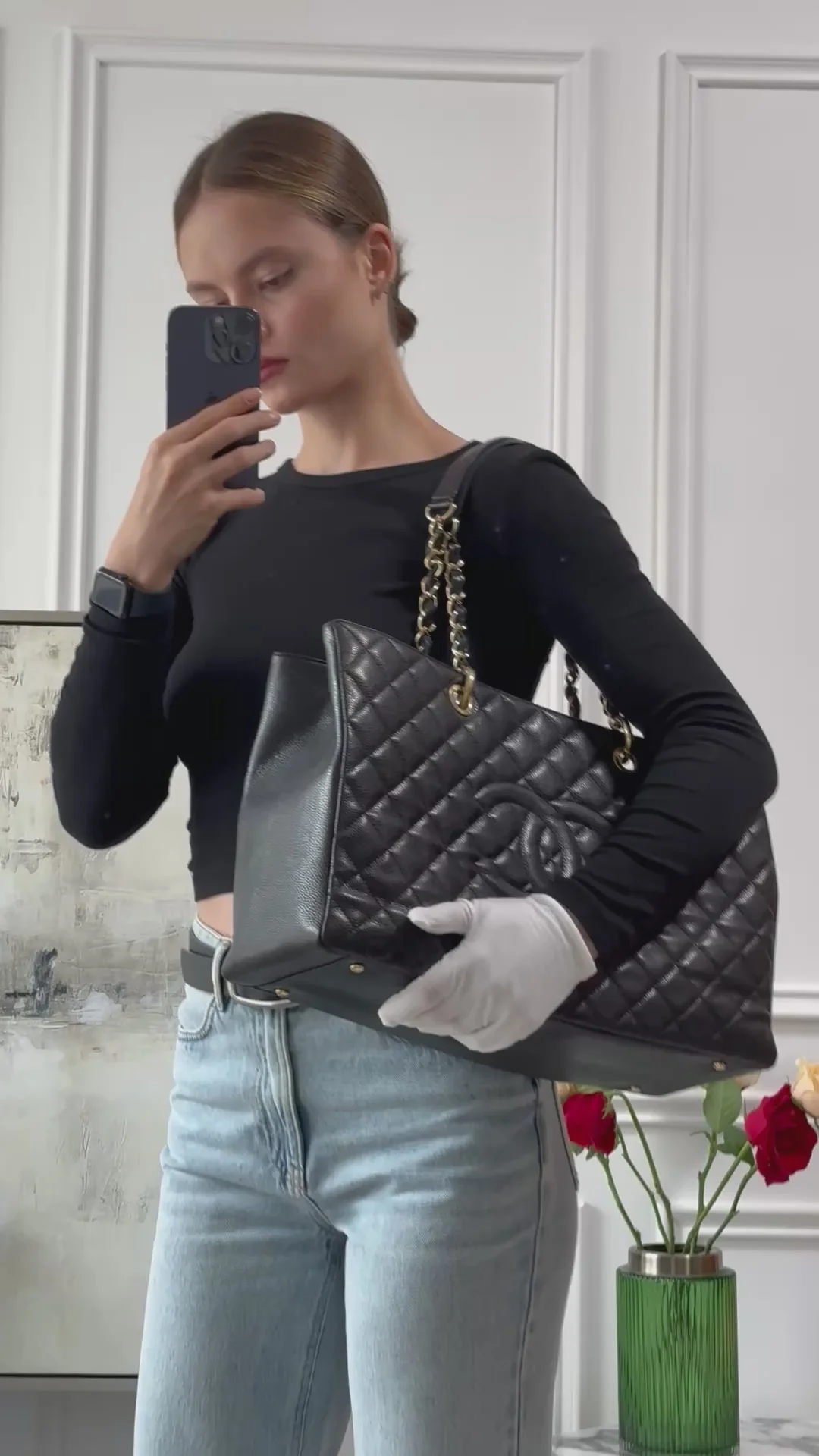 Chanel Grand Shopping Tote (GST) in Black Caviar 2014