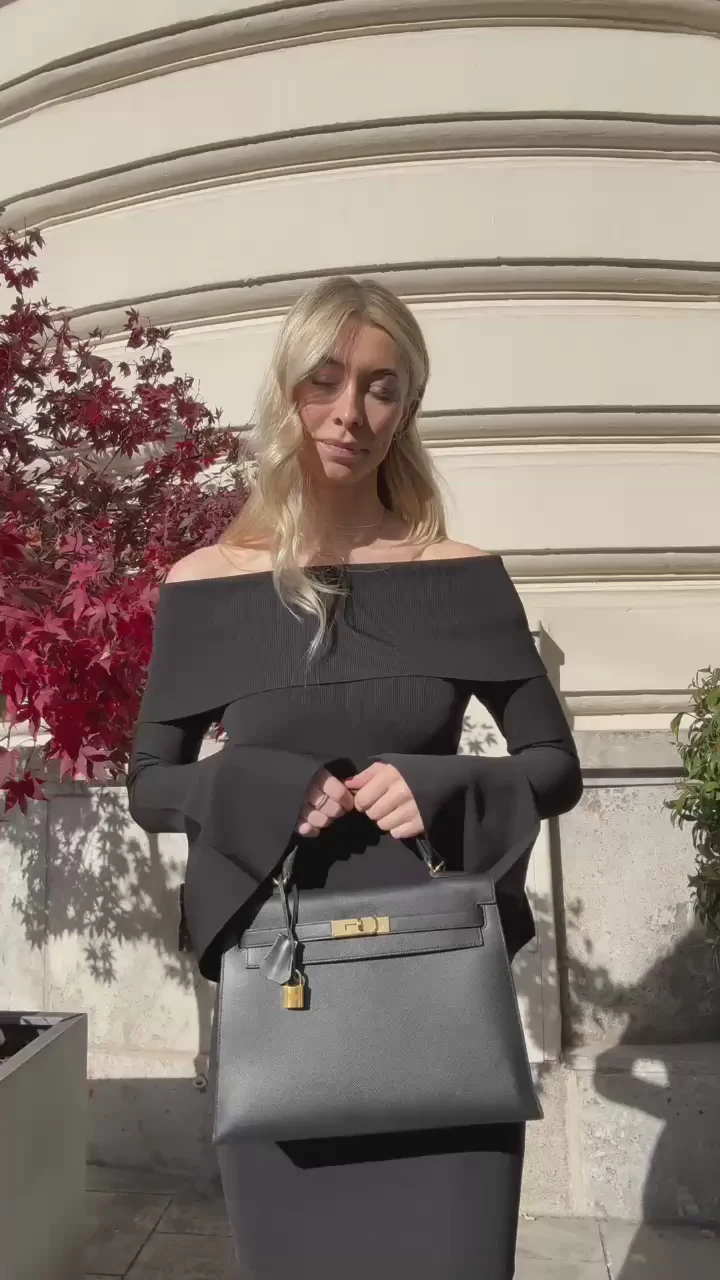 Hermes Black Kelly Sellier 32 Epsom Leather 2010