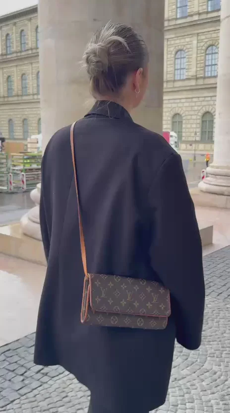 Louis Vuitton Brown Vintage Twin Pochette Crossbody Bag