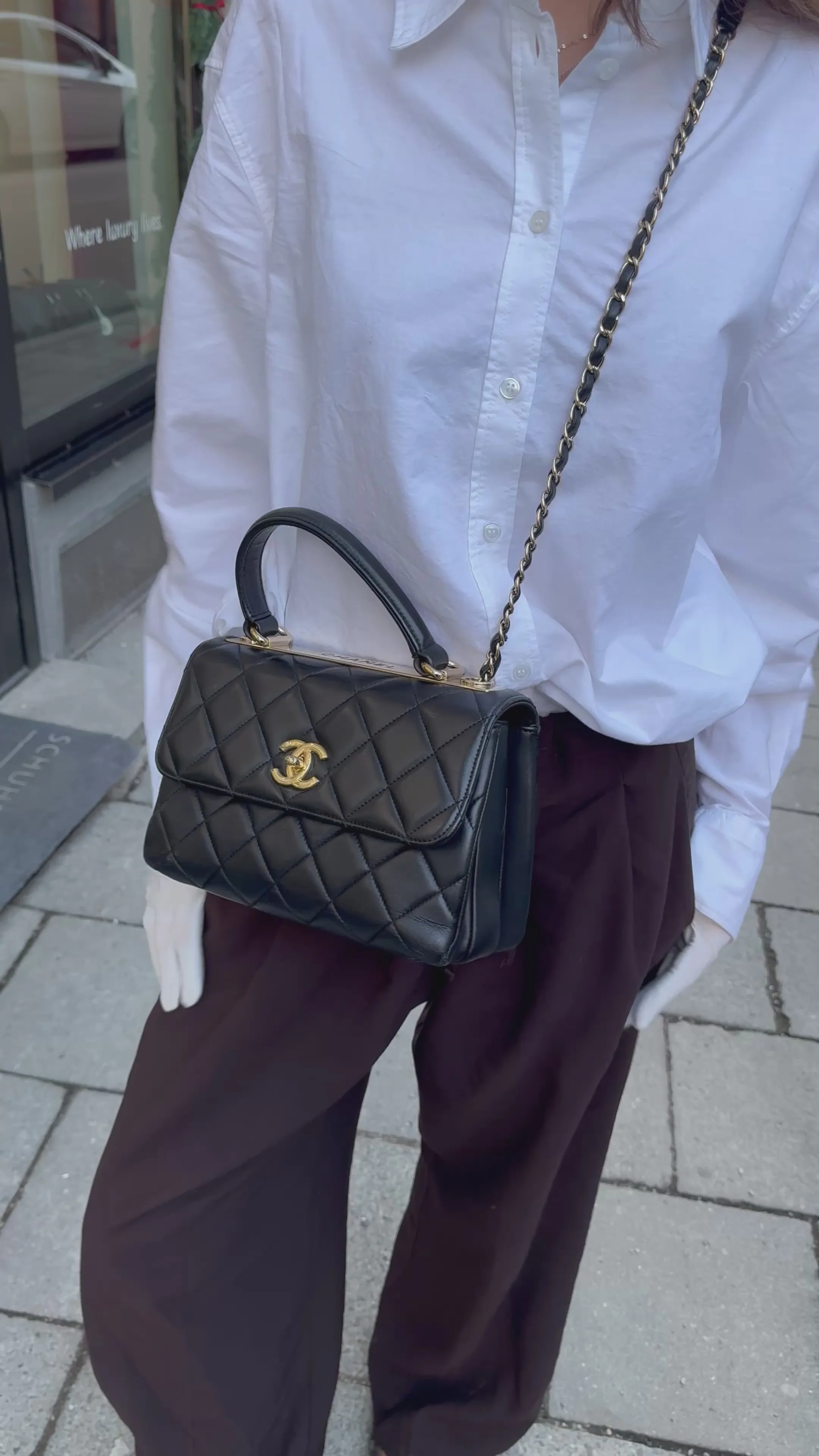 Chanel Black Small Trendy CC Bag Lambskin 2020