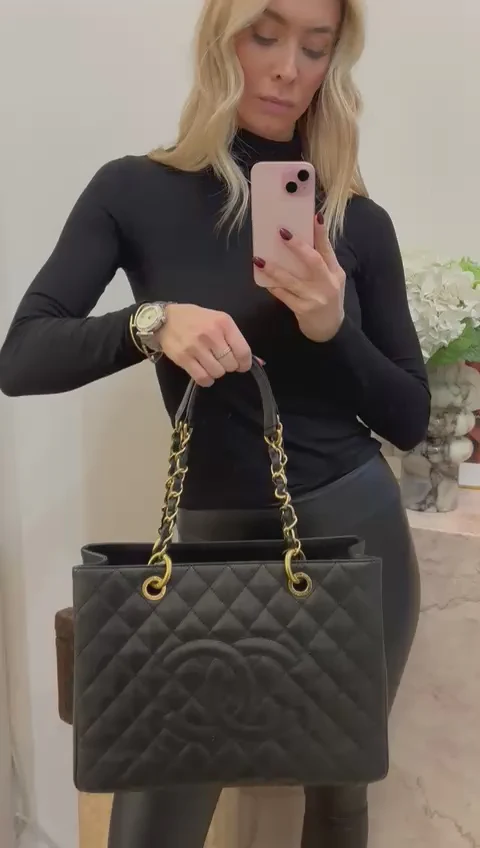 Chanel Shopping Tote GST Caviar Black  2013