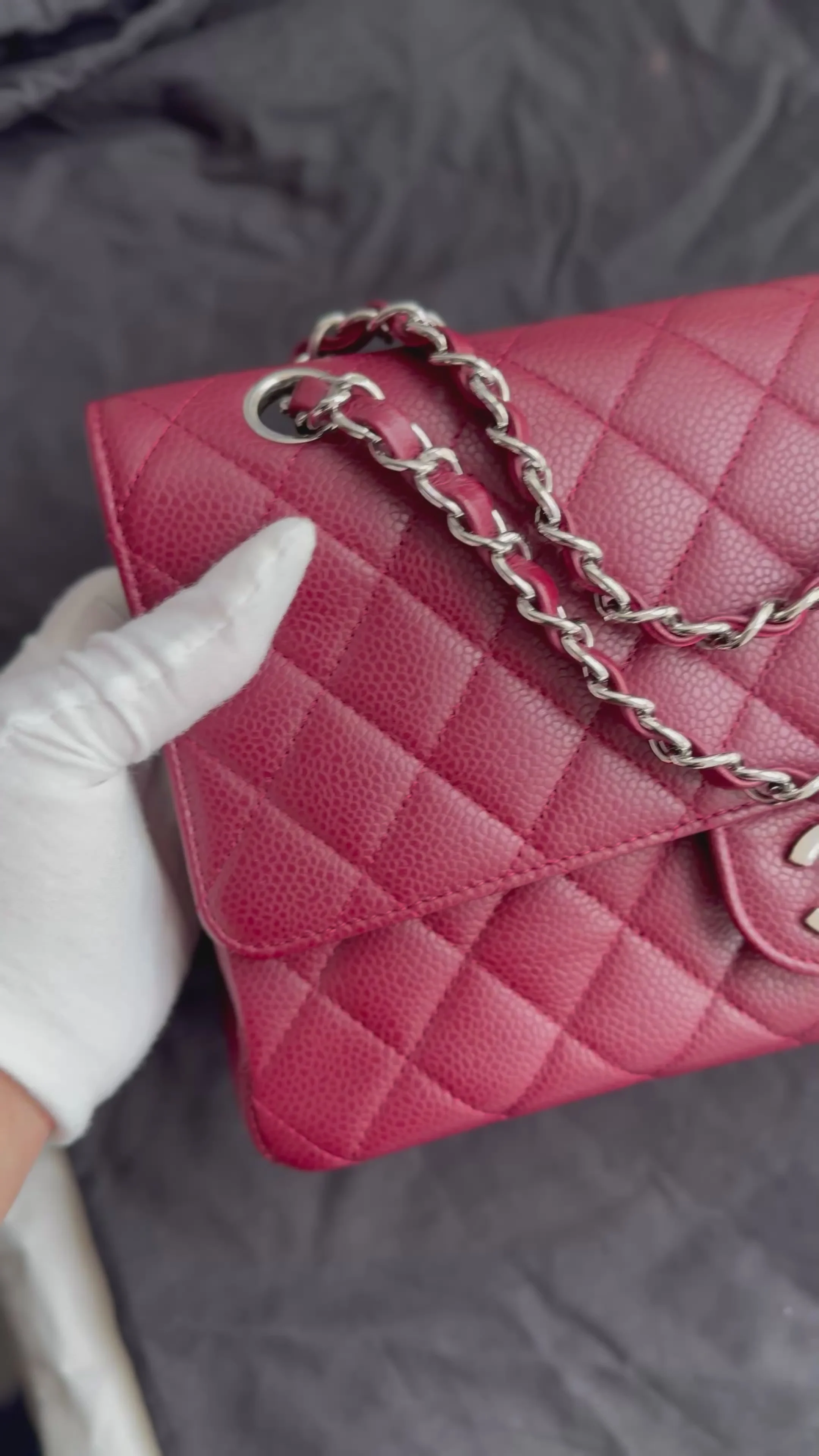 Chanel Burgundy Medium Classic Double Flap Caviar