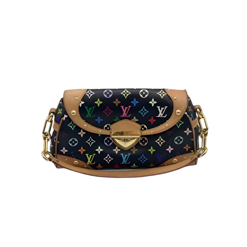Louis Vuitton Monogram Multicolor Beverly MM Black Shoulder Bag