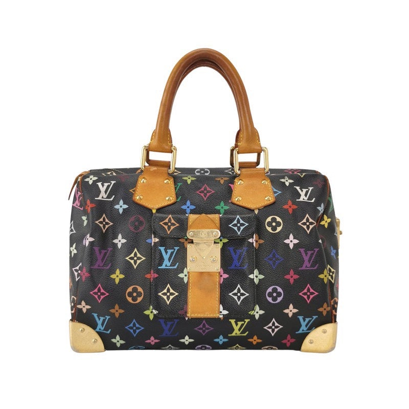 Louis Vuitton Monogram Multicolor Speedy 30 Black Bag