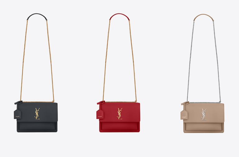 Black Saint Laurent YSL Sunset bag