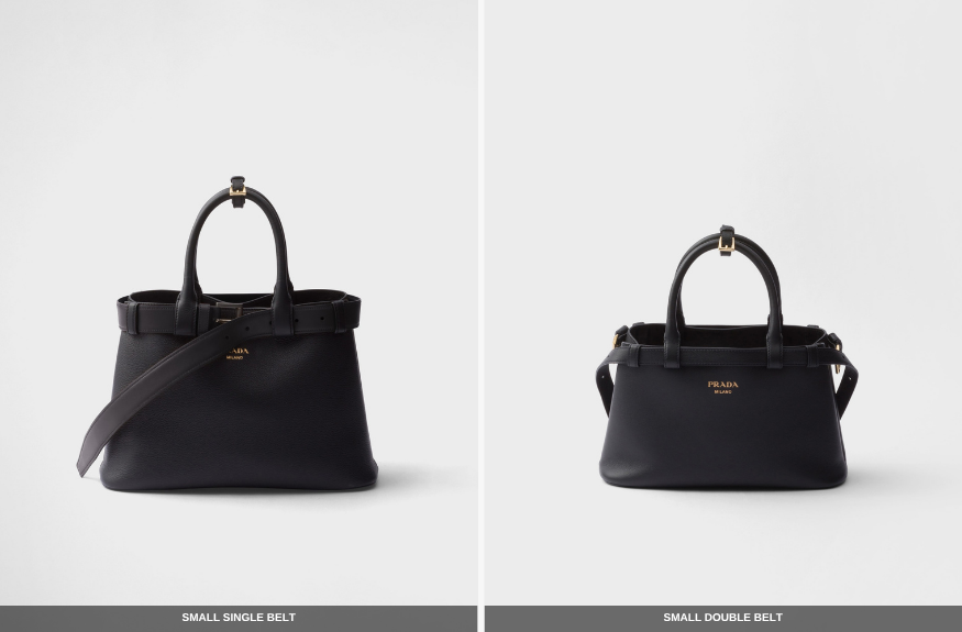 Prada Buckle Single vs Double Belt Comparison